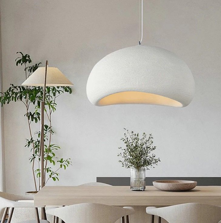 Nordic Japandi Oval Resin Chandelier Lamp 1 thumbnail 2