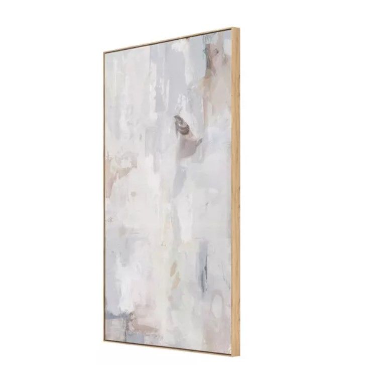 58" x 38" Tonal Abstract Framed Canvas thumbnail 2
