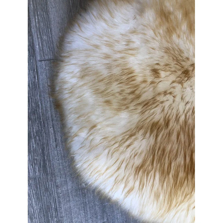 Wicklund Faux Sheepskin Beige Rug thumbnail 2