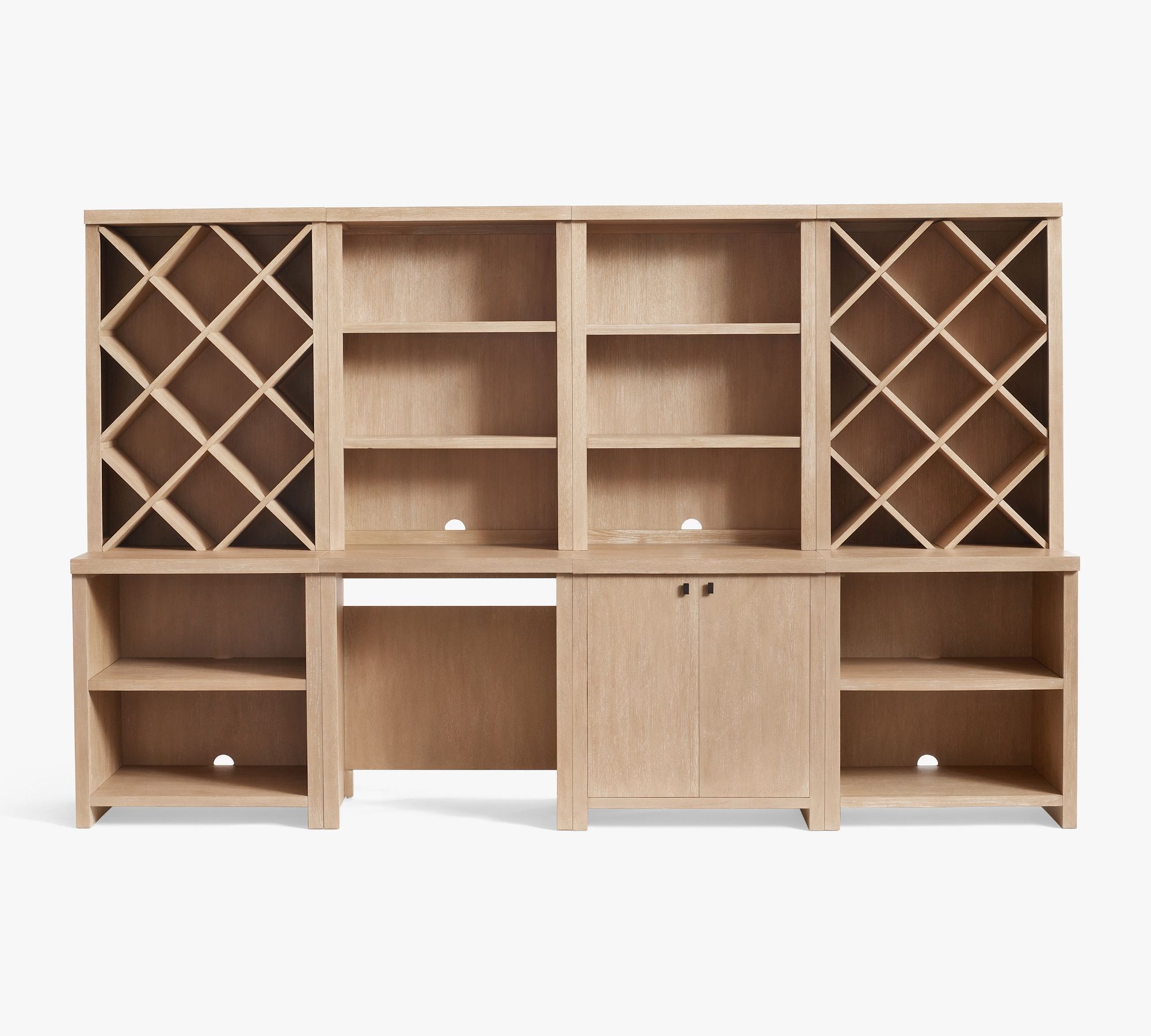 Modern Farmhouse 136" Grand Wine Storage with Cabinet thumbnail 3