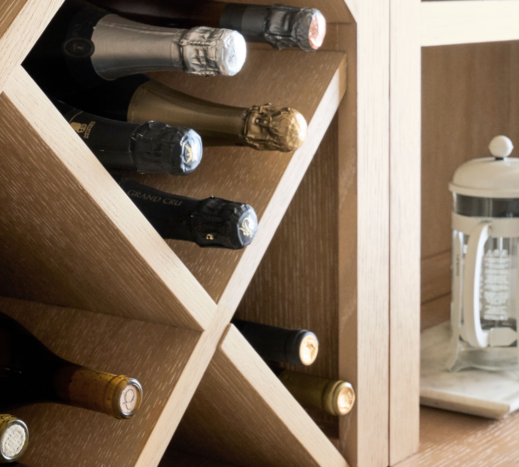 Modern Farmhouse 136" Grand Wine Storage with Cabinet thumbnail 4