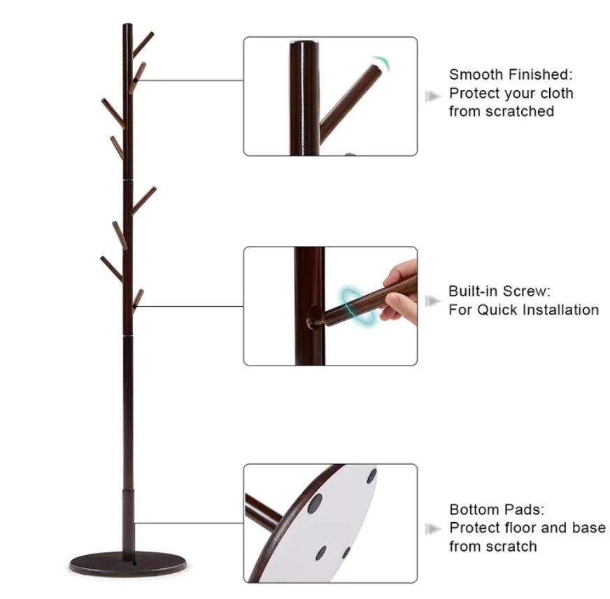 Abigale Freestanding Coat Rack thumbnail 5