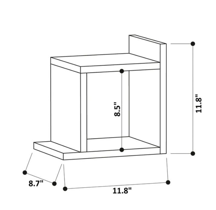 Rio 2 Piece Square Floating Shelf thumbnail 3