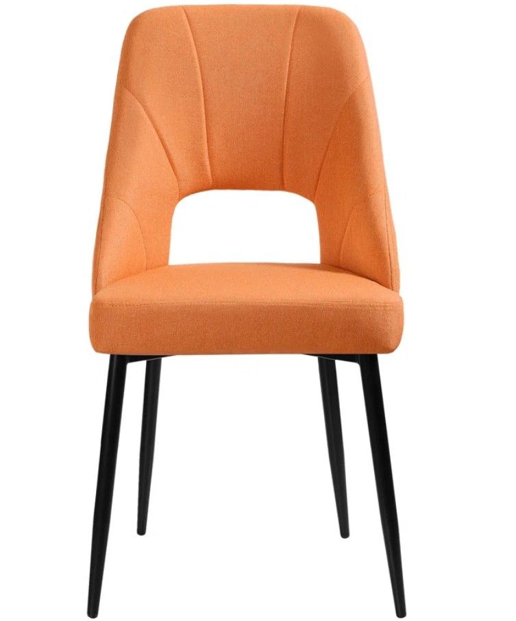 Modern Linen Upholstered Side Chair thumbnail 4