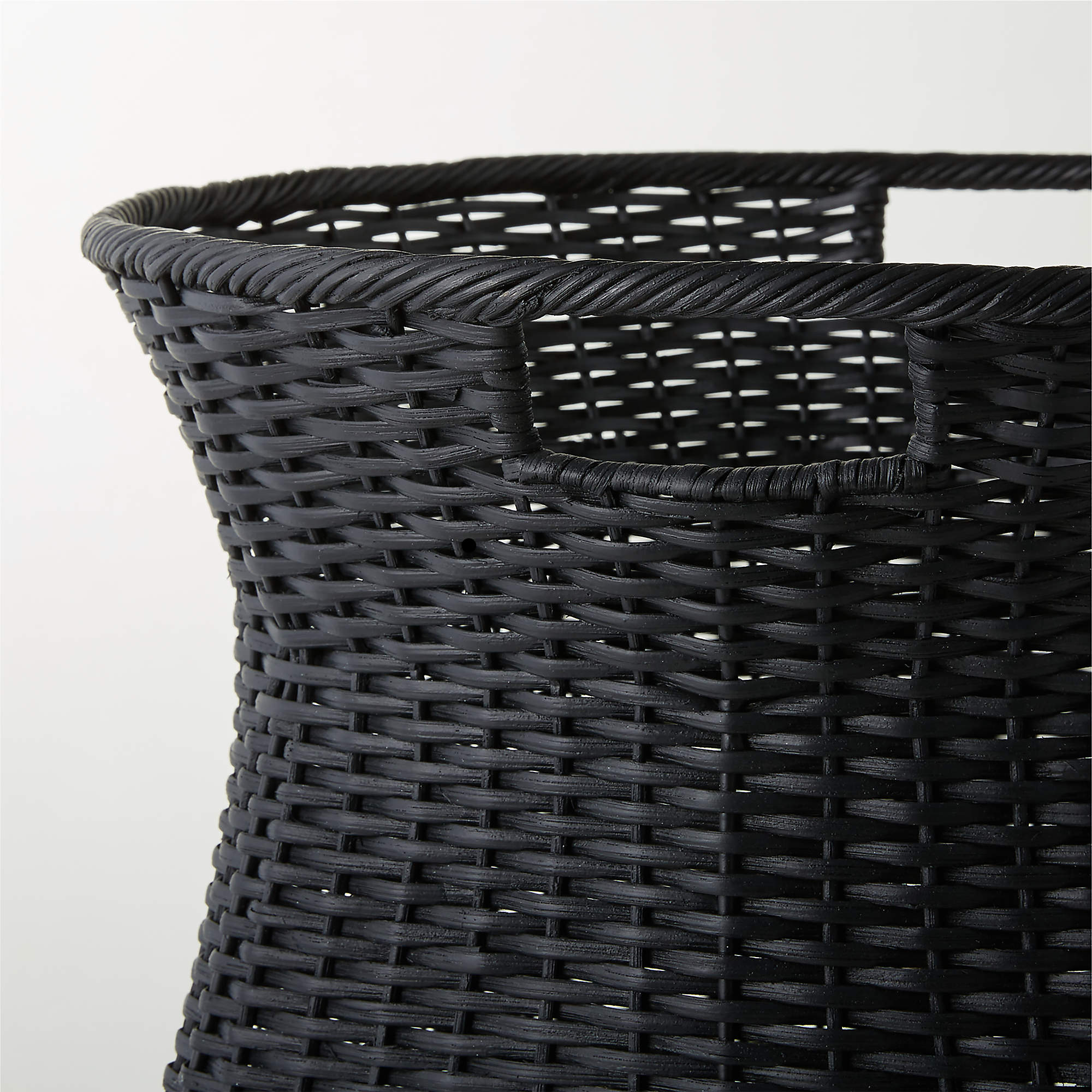 Palmer Black Wicker Storage Basket thumbnail 4