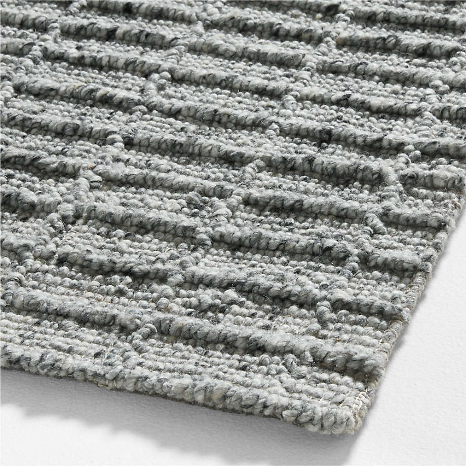 Arles Wool Raised Pattern Grey Area Rug thumbnail 2