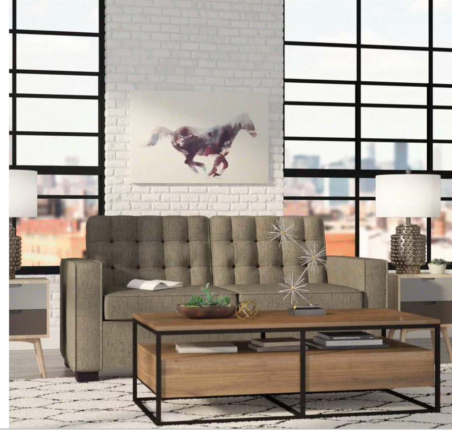 Paulette Solid Wood Frame Coffee Table with Storage thumbnail 3