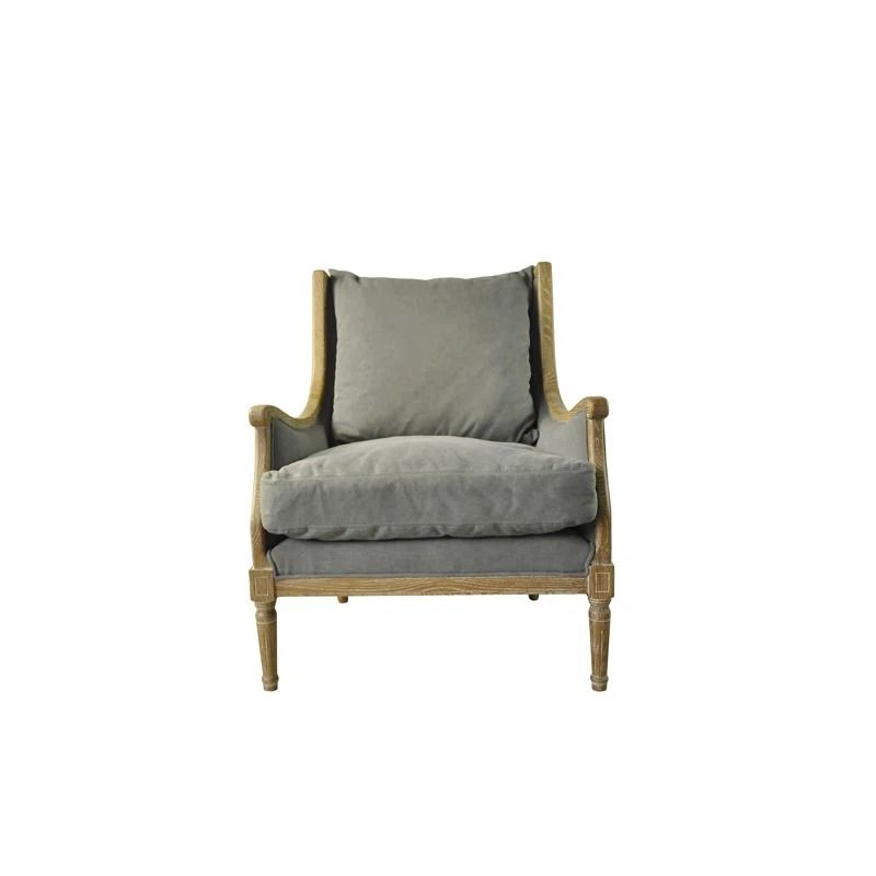 Warren Upholstered Club Chair with Ottoman thumbnail 2