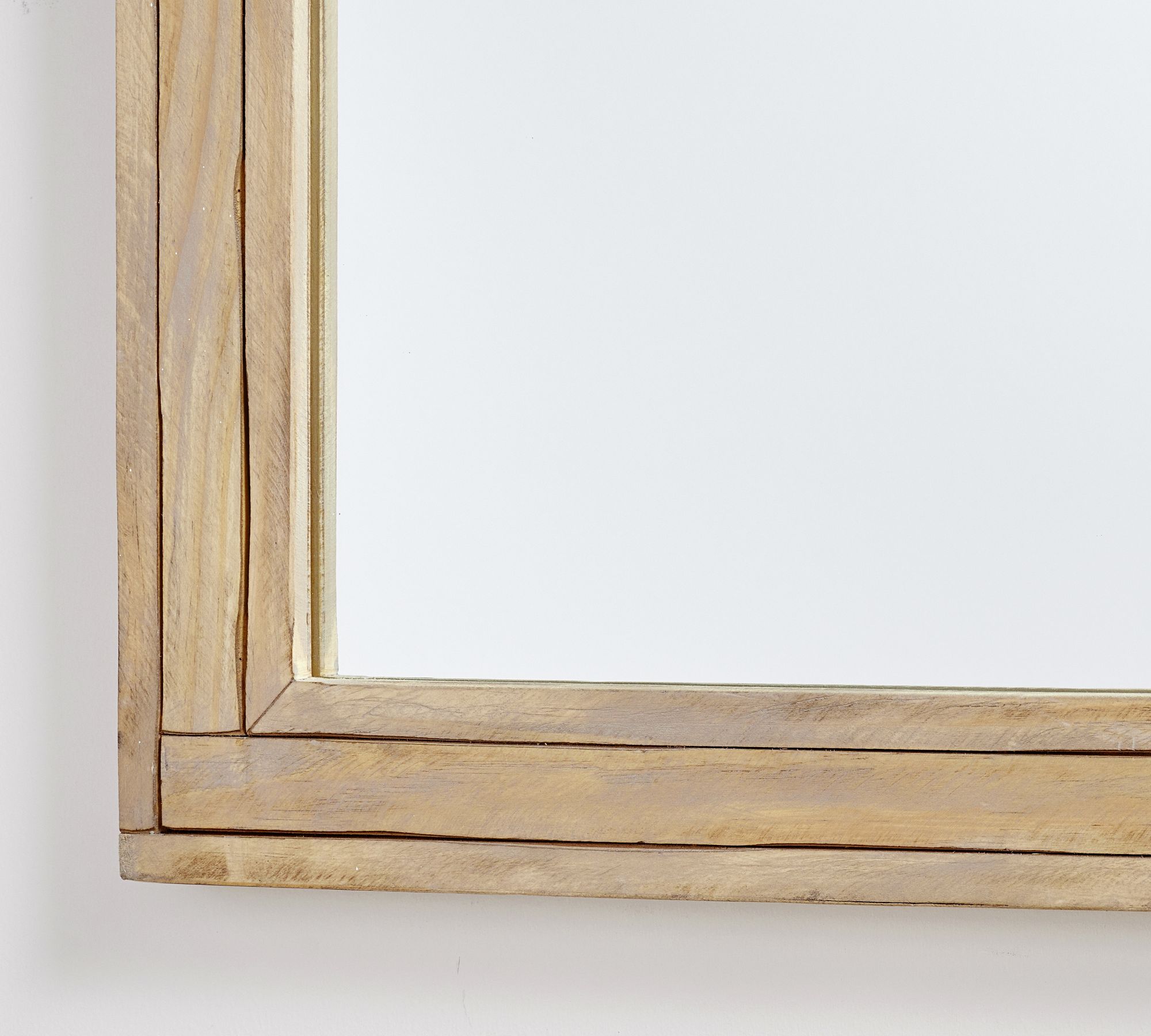 Field Handcrafted Wooden 40" Square Wall Mirror thumbnail 4