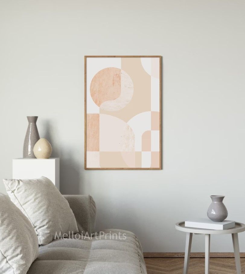 Pastel Geometry Art Modern Abstract Art thumbnail 2
