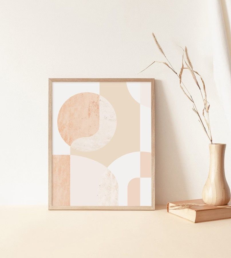 Pastel Geometry Art Modern Abstract Art thumbnail 3