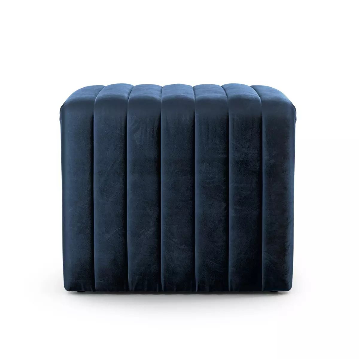August Ottoman in Navy thumbnail 2