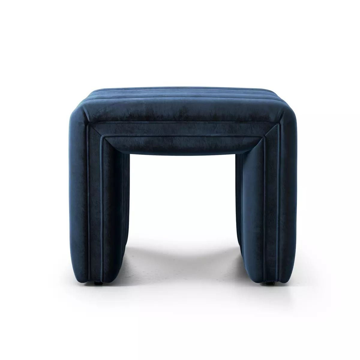 August Ottoman in Navy thumbnail 3