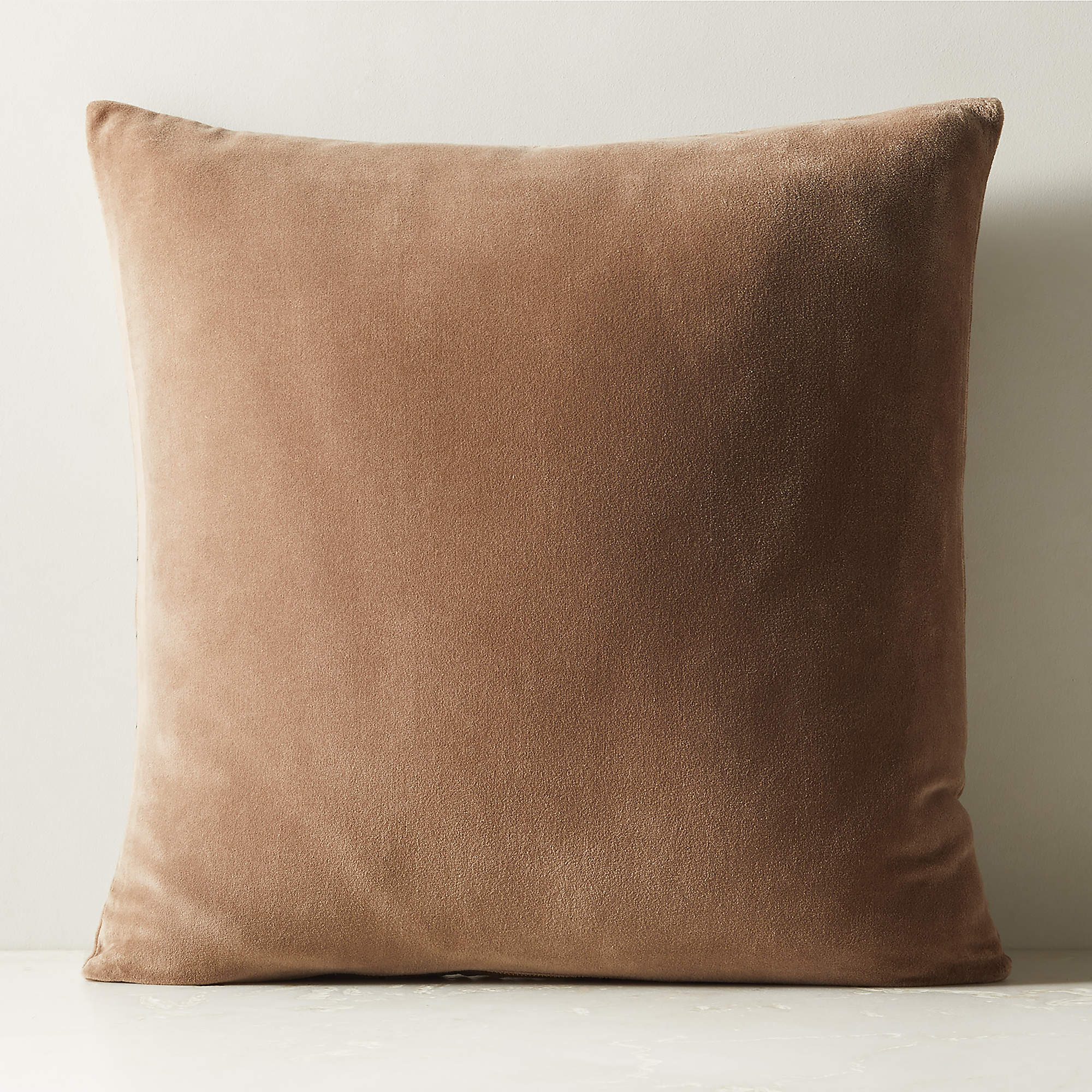 Arabella Sand And Black Velvet Throw Pillow 23x23 thumbnail 3