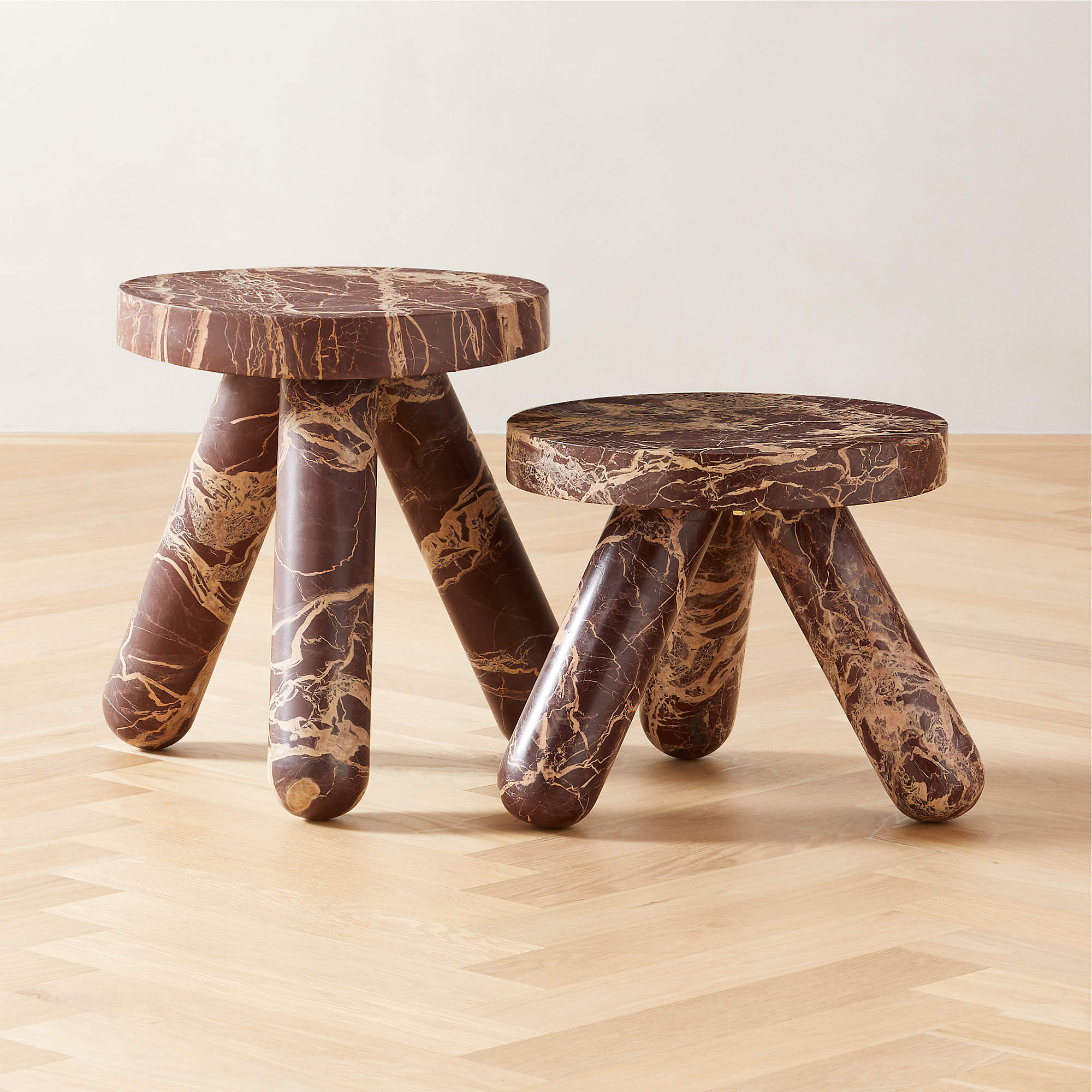 Jaxx Red Marble Side Table thumbnail 2