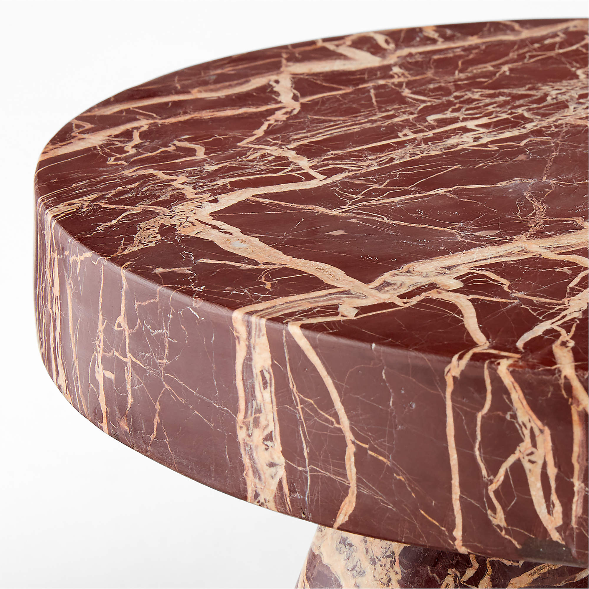 Jaxx Red Marble Side Table thumbnail 3