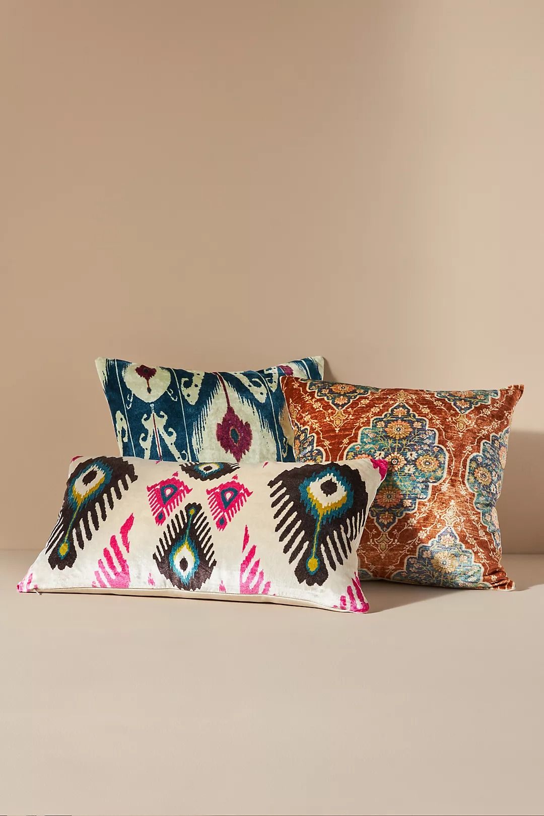 Vibrant Global Velvet Pillow 18x18 thumbnail 2