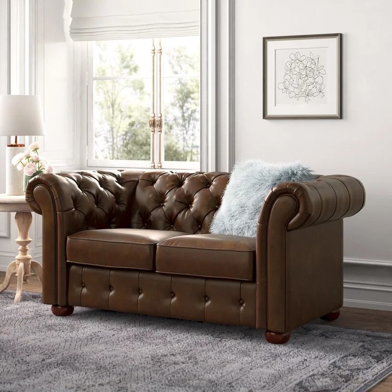 Olcay Faux Leather Loveseat thumbnail 2