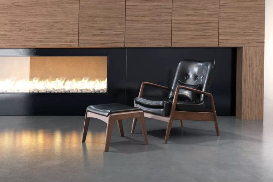 Austynn Faux Leather Accent Chair thumbnail 3