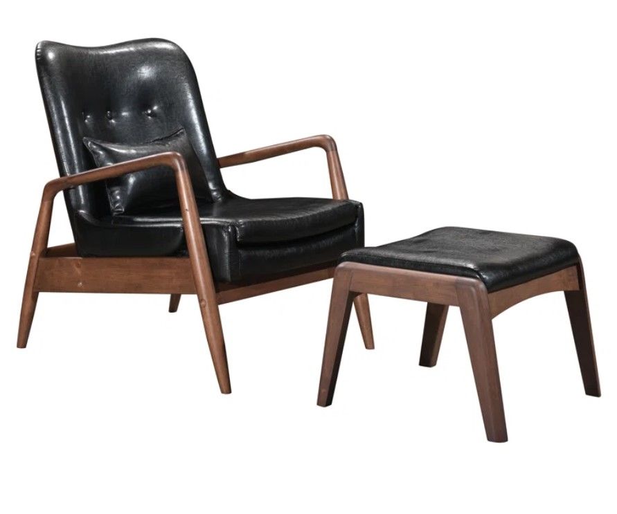 Austynn Faux Leather Accent Ottoman thumbnail 4