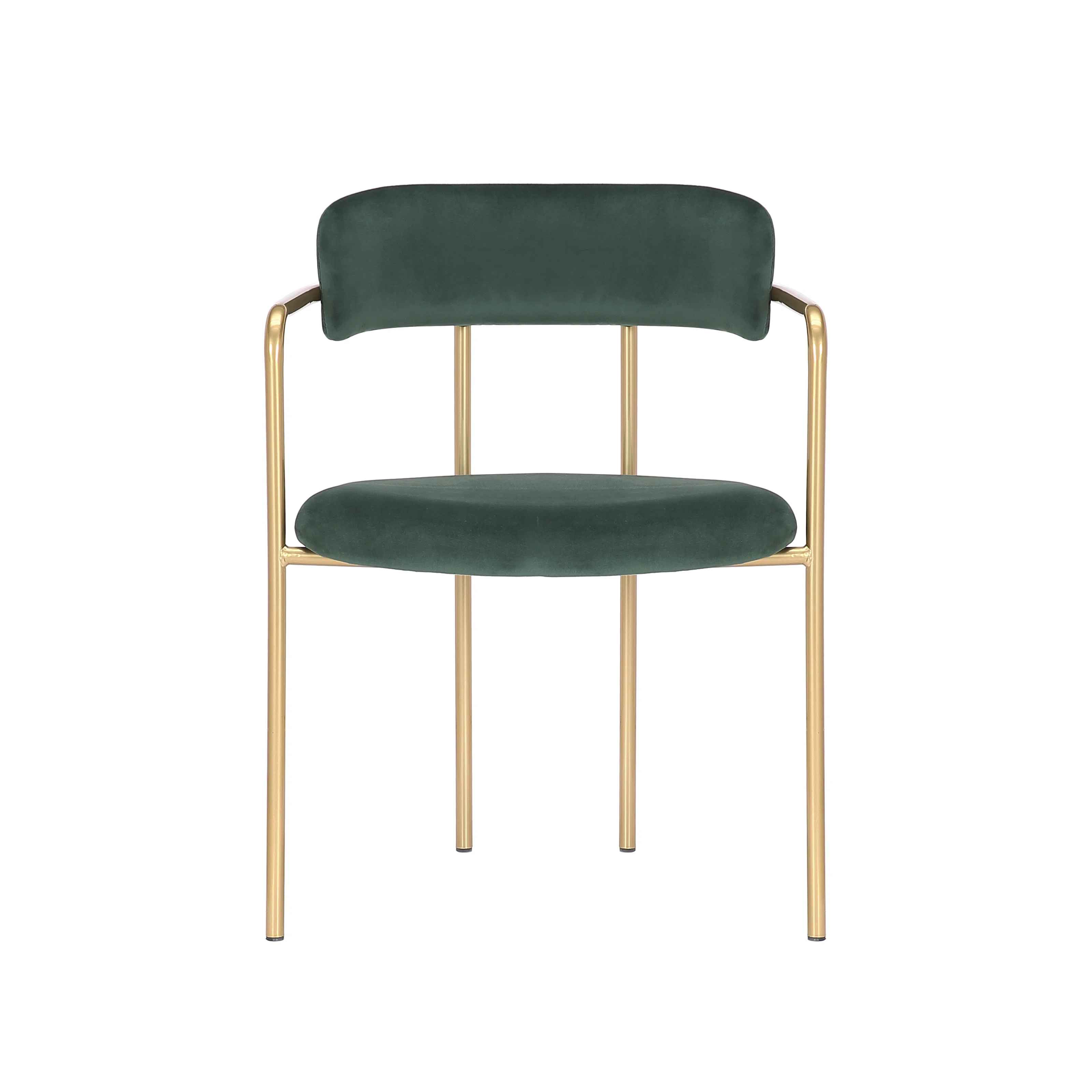 Chestertown Velvet Solid Back Arm Chair-Set of 2 thumbnail 4