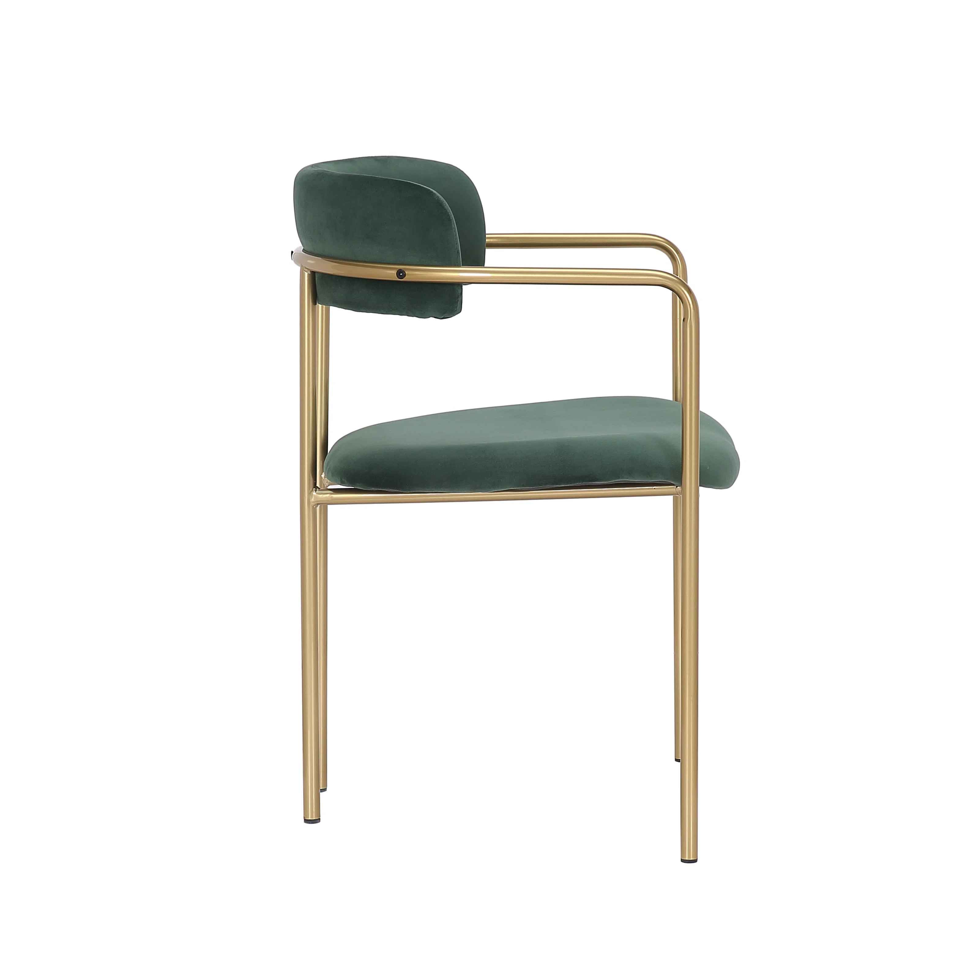 Chestertown Velvet Solid Back Arm Chair-Set of 2 thumbnail 5