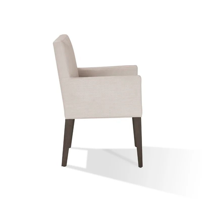 Meria Linen Blend Solid Back Arm Chair thumbnail 3