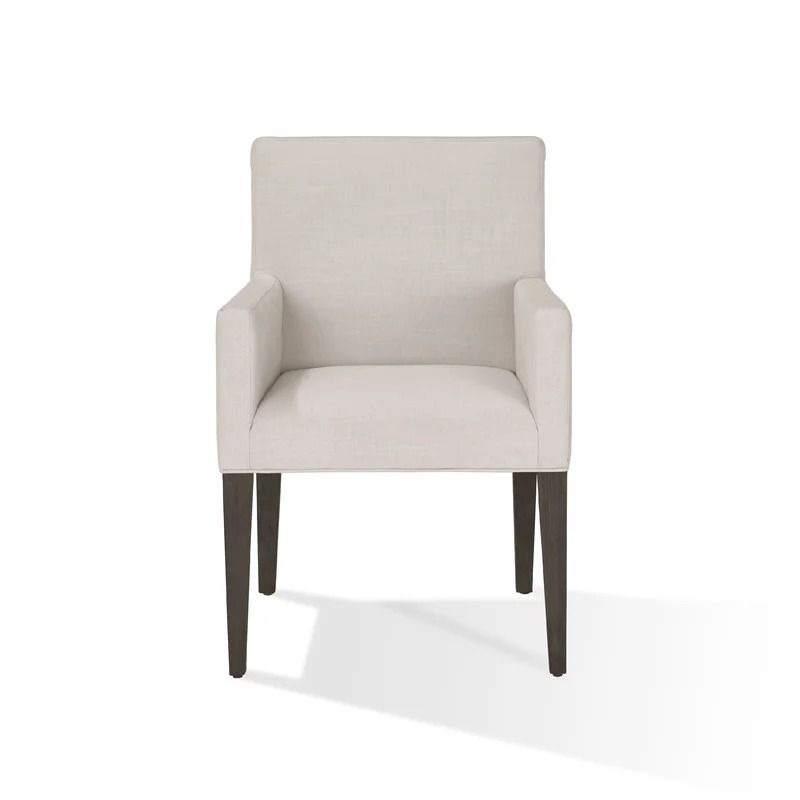 Meria Linen Blend Solid Back Arm Chair thumbnail 4