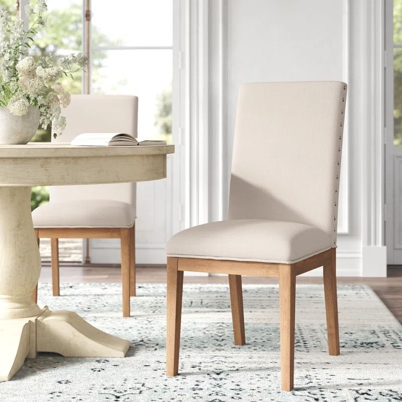 Avril Linen Upholstered Back Dining Chair thumbnail 2