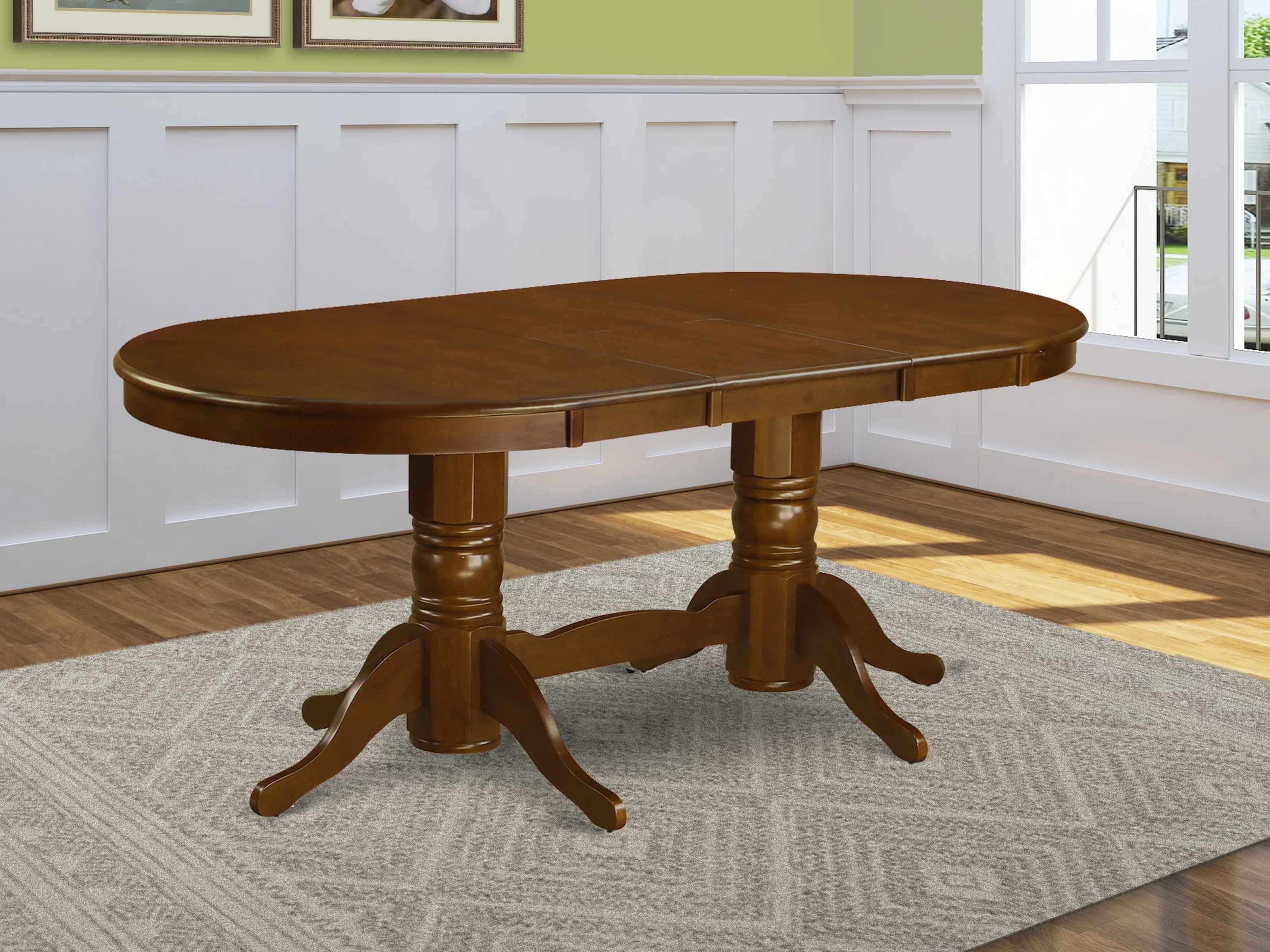 Kapteyn Extendable Oval Solid Wood Dining Table thumbnail 2