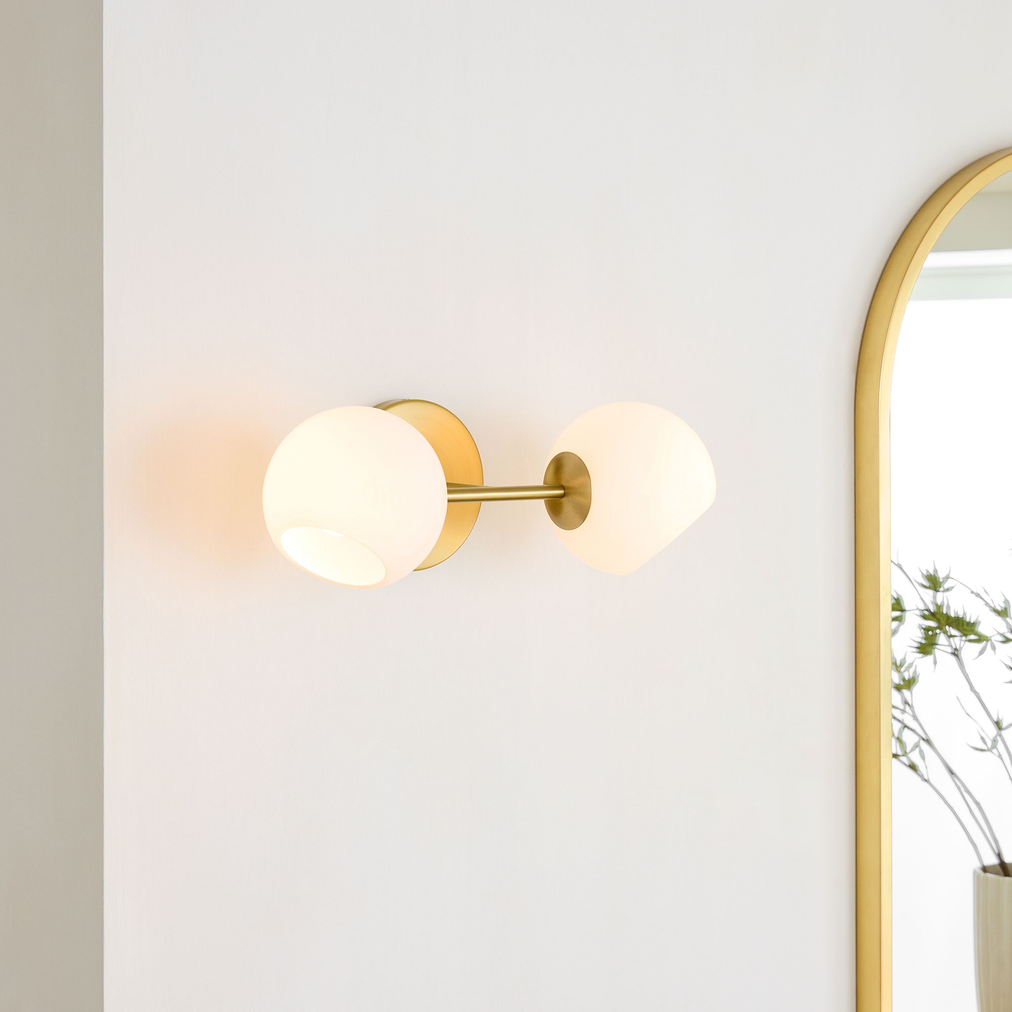 Staggered Glass 2-Light Sconce thumbnail 2