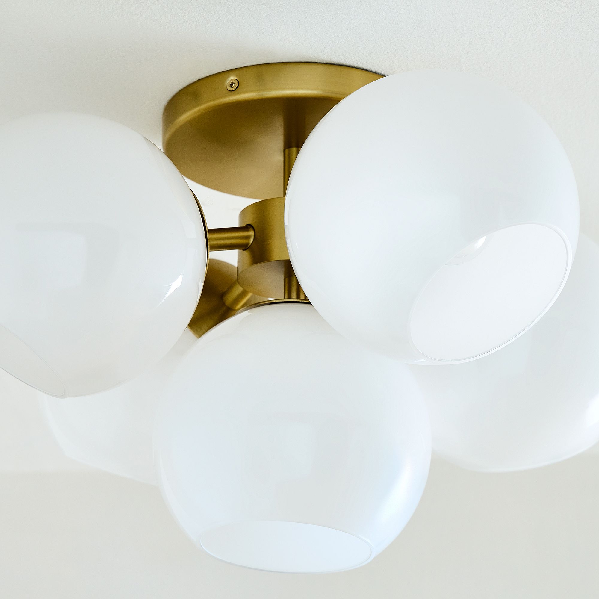 Staggered Glass 5 Light Flushmount thumbnail 2