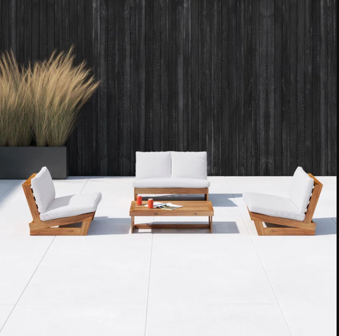 Louise 3 Person Outdoor Seating Group Chair thumbnail 3