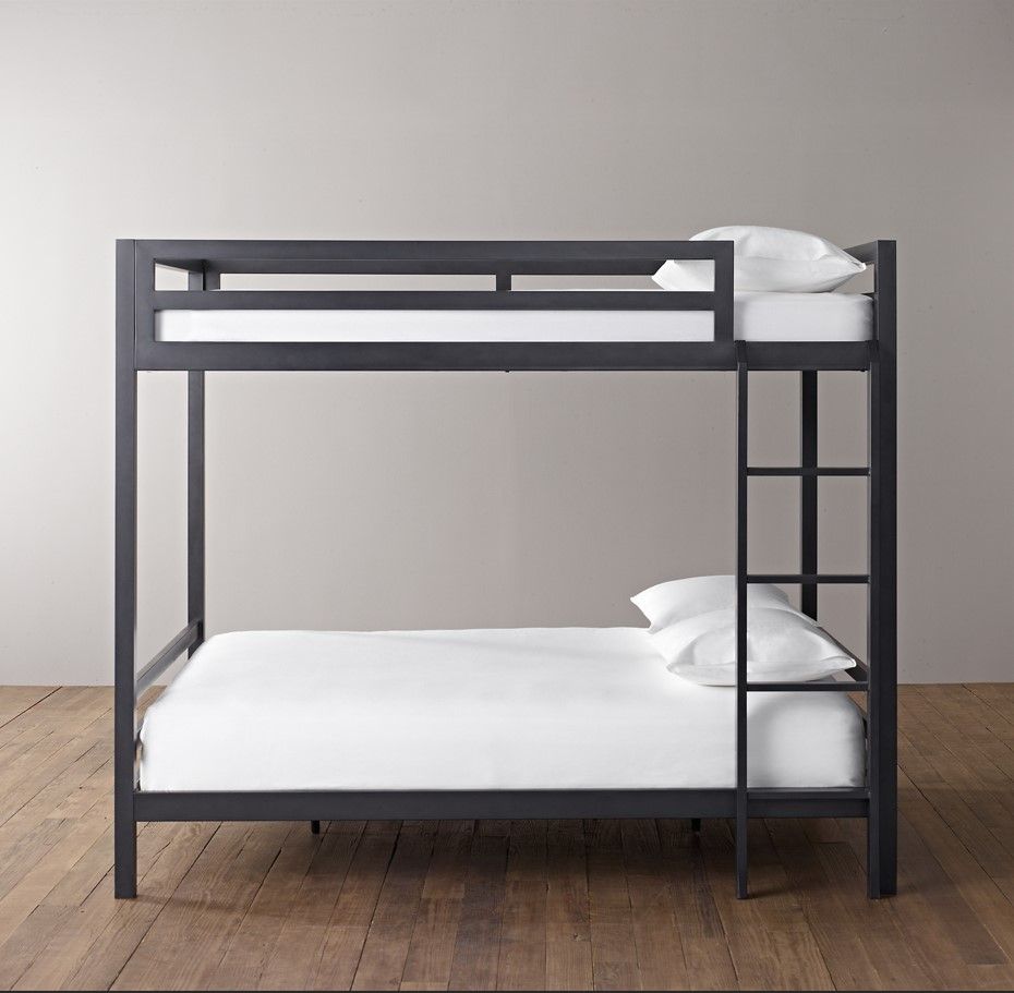 INDUSTRIAL LOFT FULL OVER FULL BUNK BED thumbnail 2