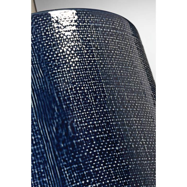 Lite Source Jacoby Navy Blue Ceramic Table Lamp thumbnail 3