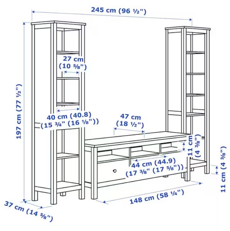 HEMNES TV storage combination thumbnail 3