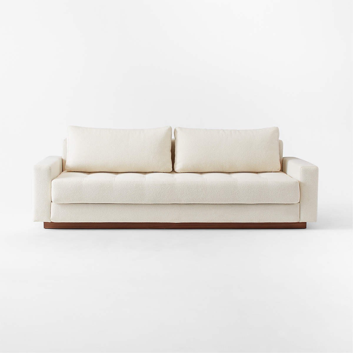 CLAREMONT IVORY BOUCLE SLEEPER SOFA thumbnail 3