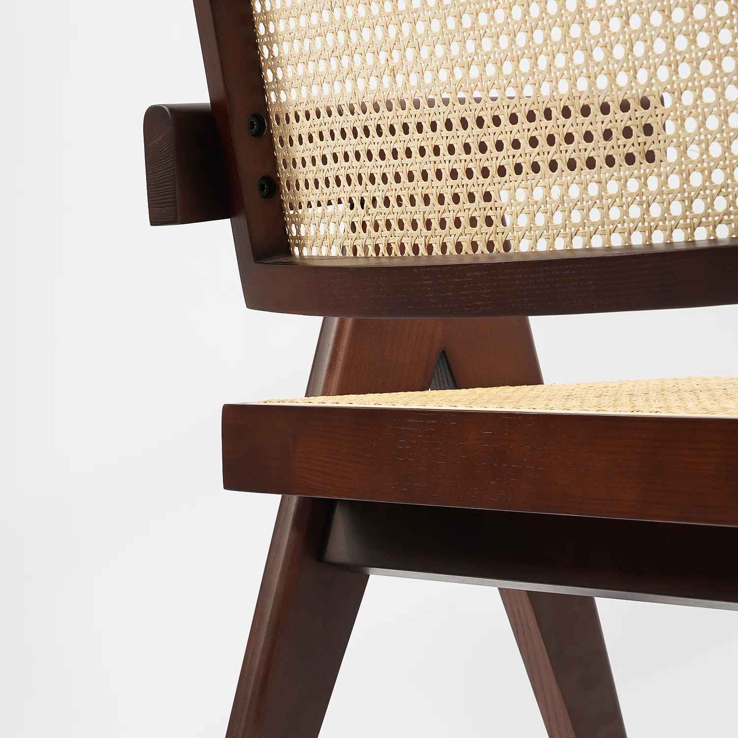 Cherri Solid Wood Rattan Armchair thumbnail 6