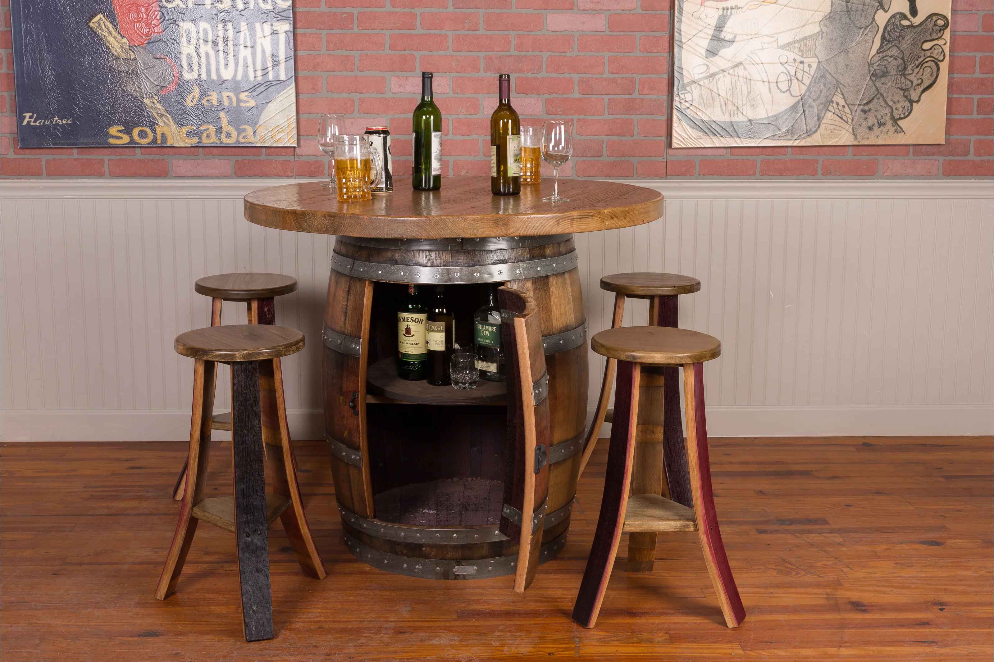 5 Piece Oak Pedestal Dining Set thumbnail 4