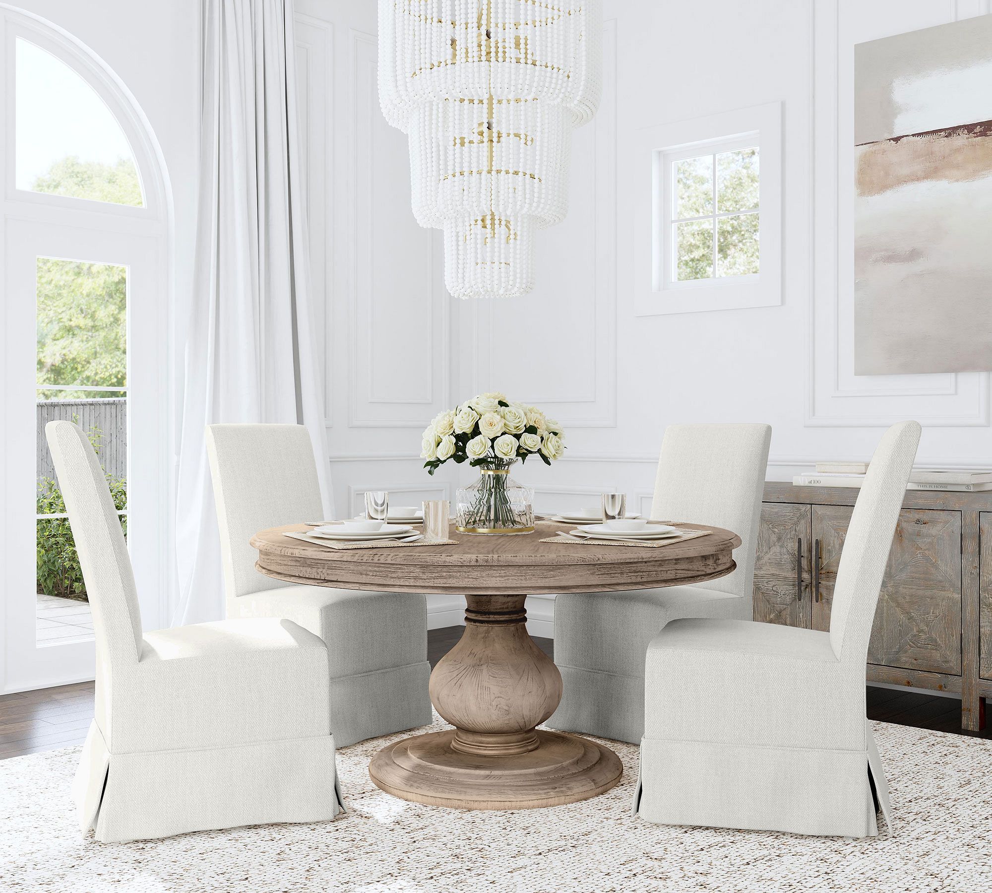 Carrie Round Reclaimed Wood Dining Table thumbnail 3