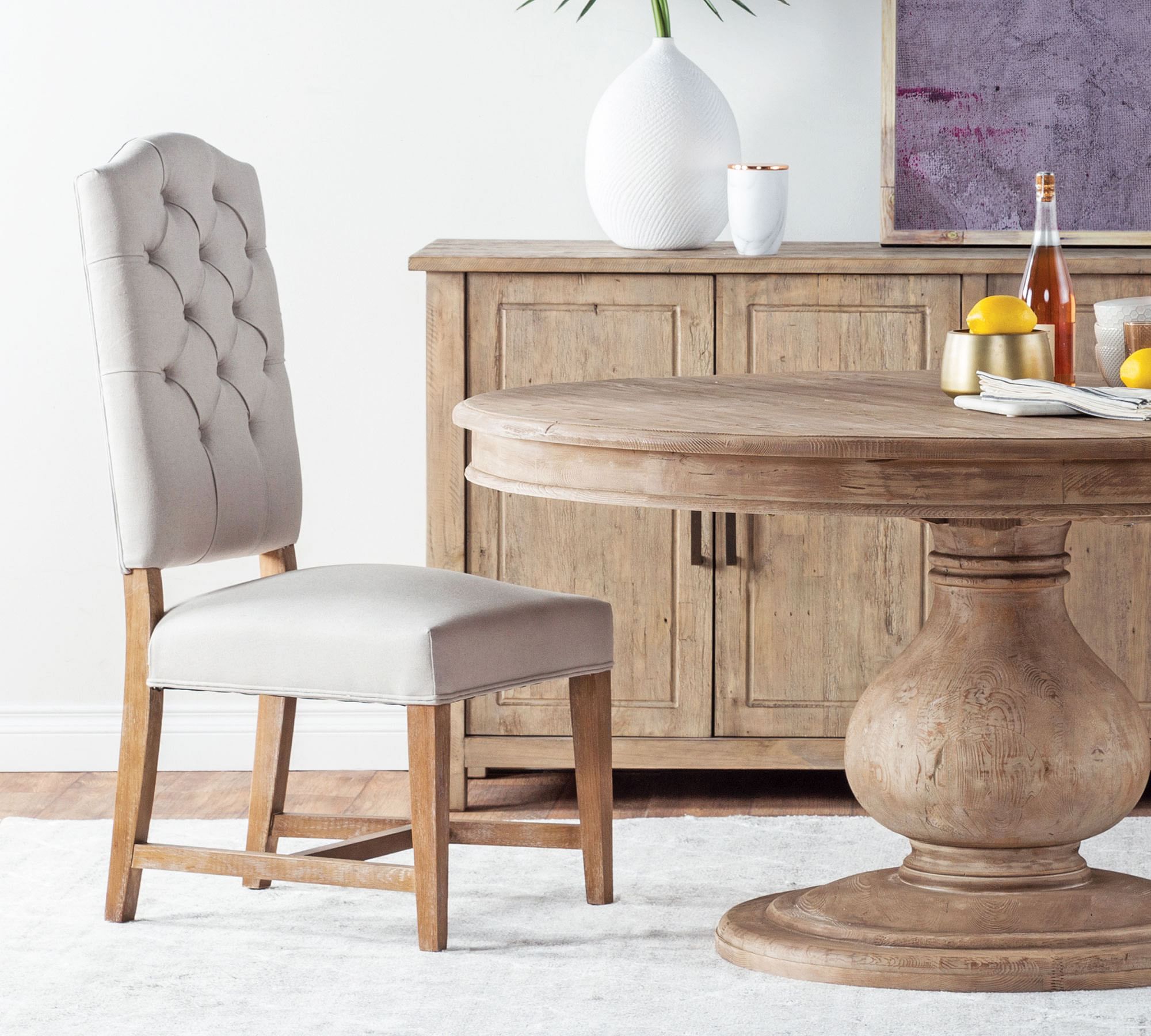 Carrie Round Reclaimed Wood Dining Table thumbnail 6