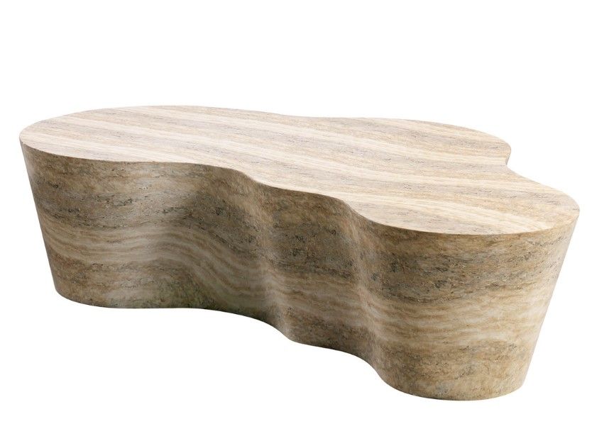 Faux Travertine Coffee Table thumbnail 4