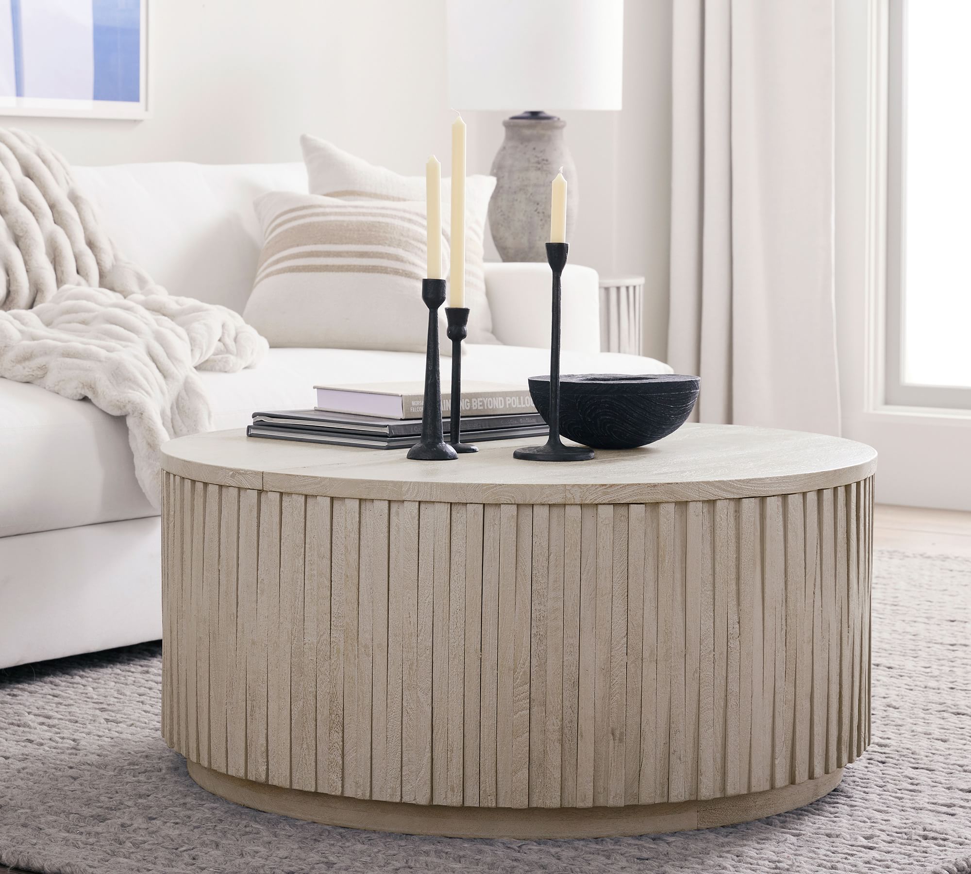Coloma Round Storage Coffee Table thumbnail 2
