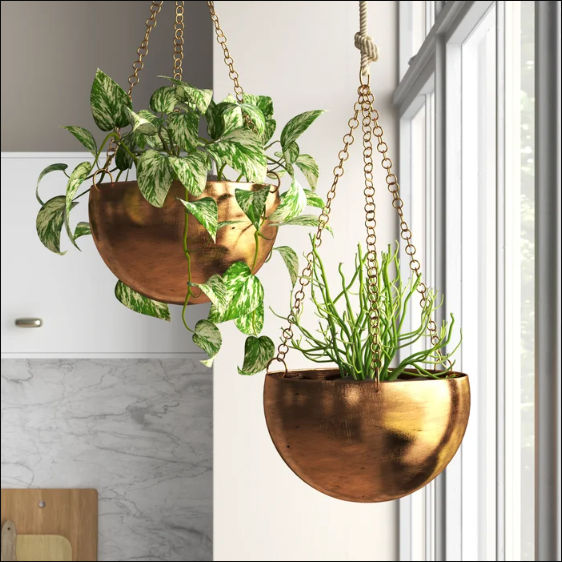 Benally Iron Hanging Planter Set Small thumbnail 2