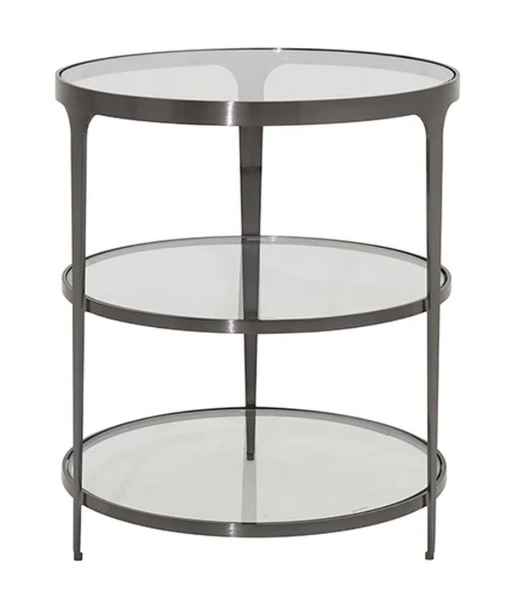 Vienna Glass 3 Legs End Table thumbnail 2