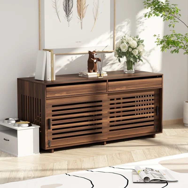 Dog Crate Furniture With Divider thumbnail 2