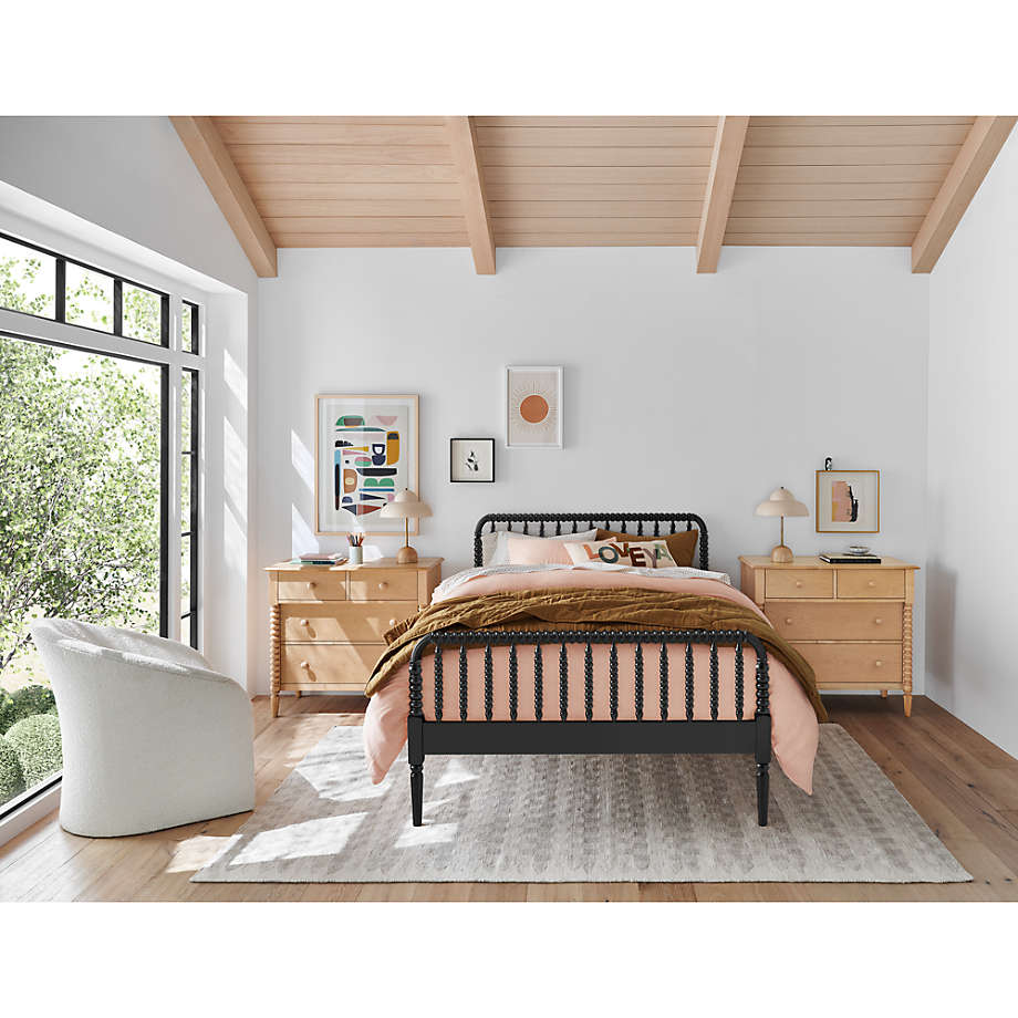 Jenny Lind Black Queen Bed thumbnail 2
