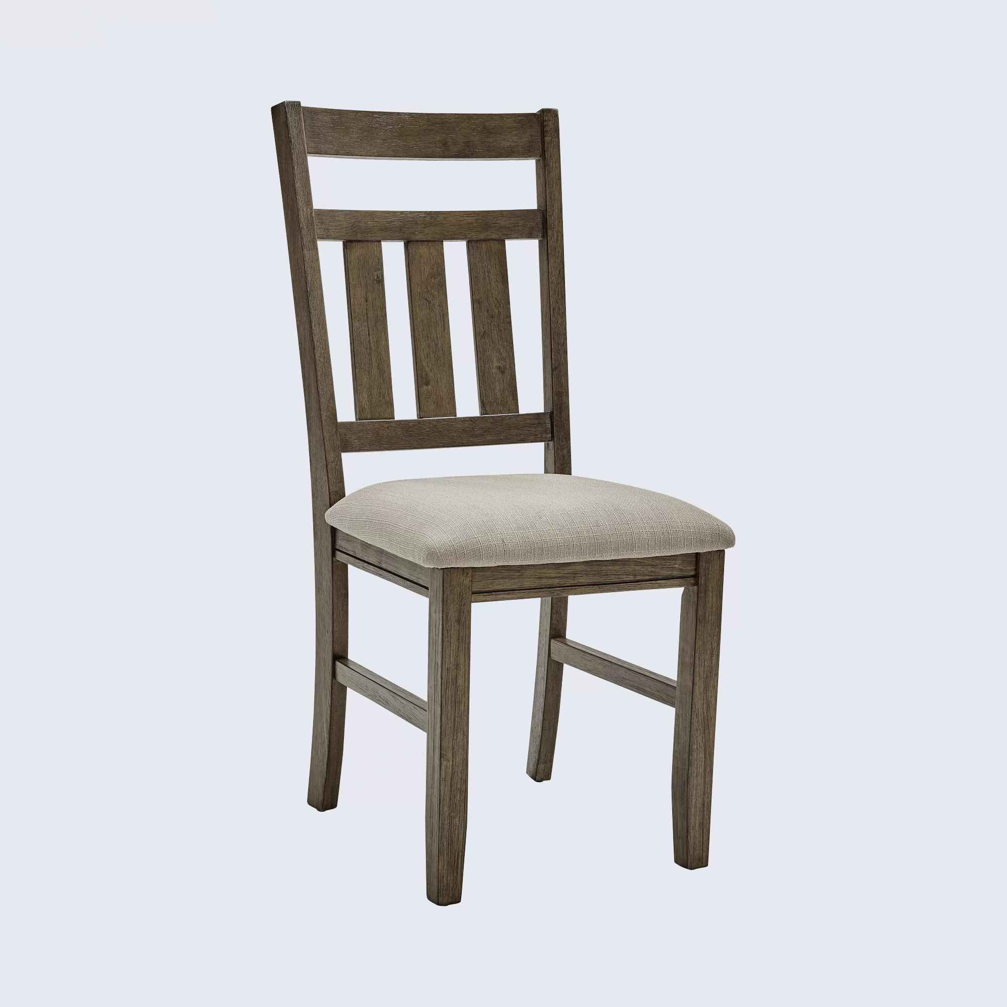 Gigi Slat Back Wood Upholstered Side Chair-Set of 2 thumbnail 2