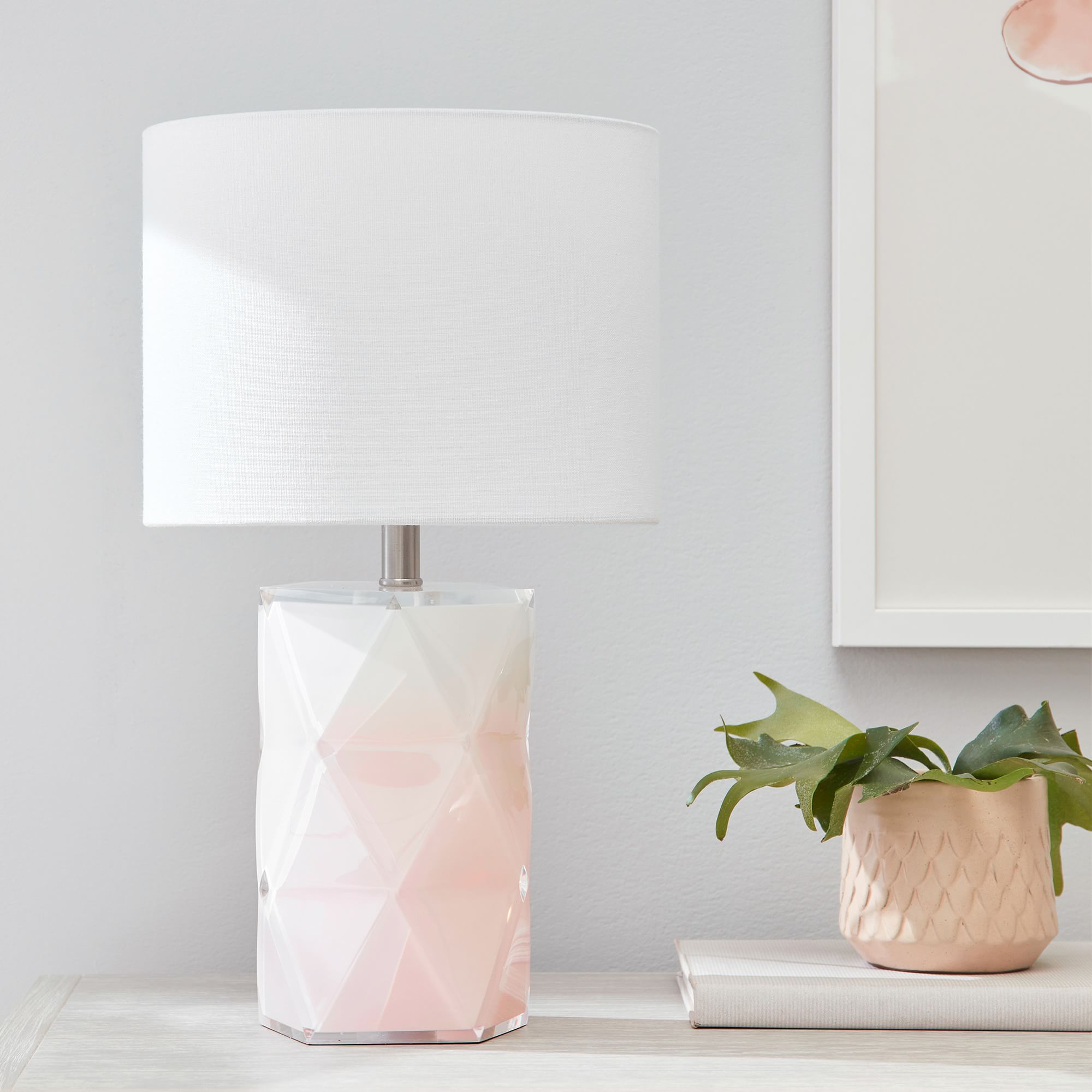 Blush Ombre Prism Table Lamp (17") thumbnail 2