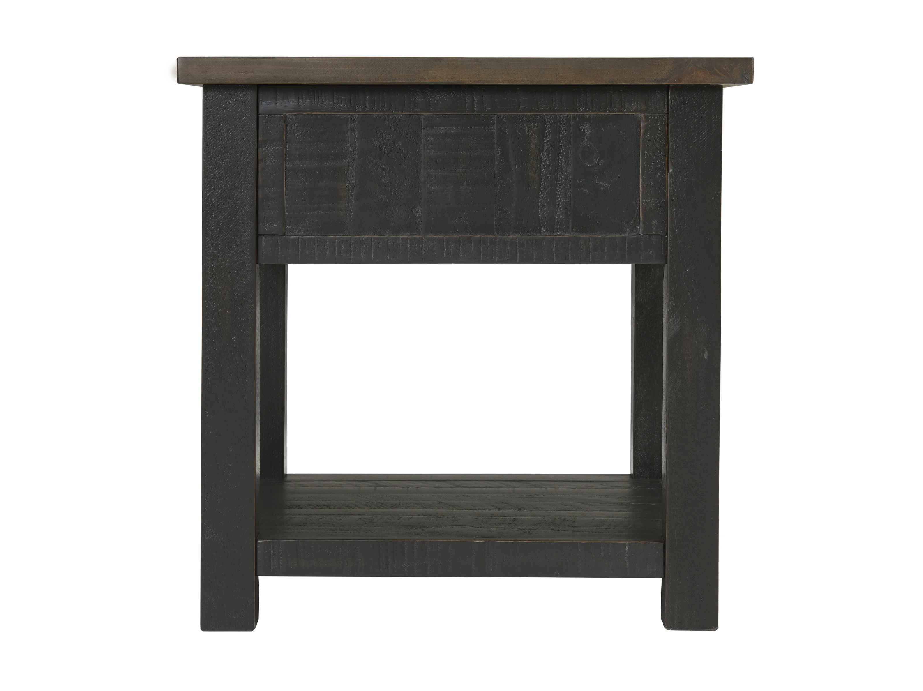 Holliman Solid Wood End Table with Storage thumbnail 3